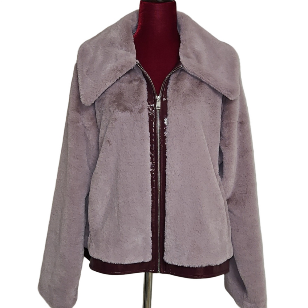 Anthropologie Faux Fur Jacket Size XL